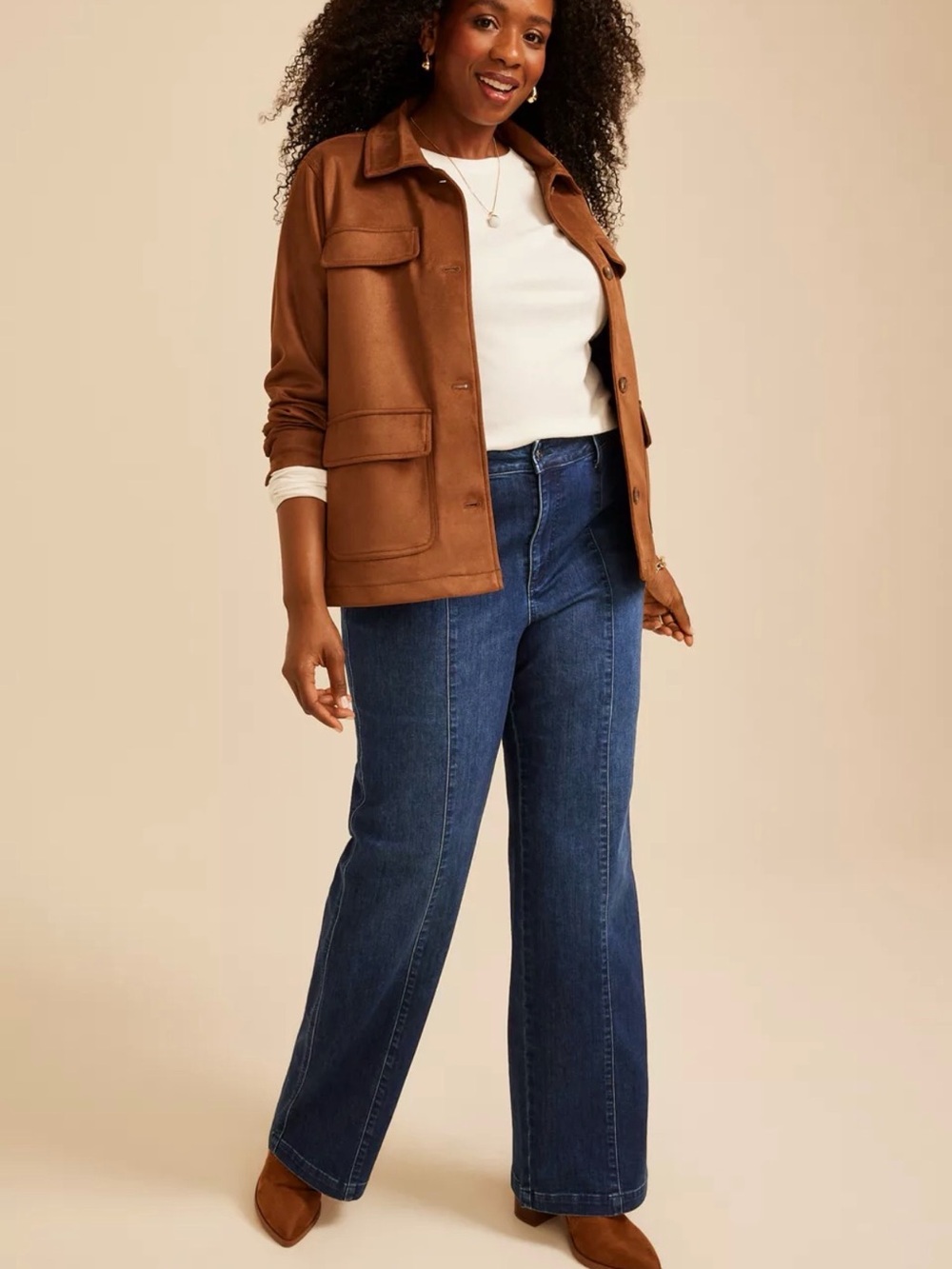 NWT m jeans by Maurices Dark High Rise Seamed Trouser Jean